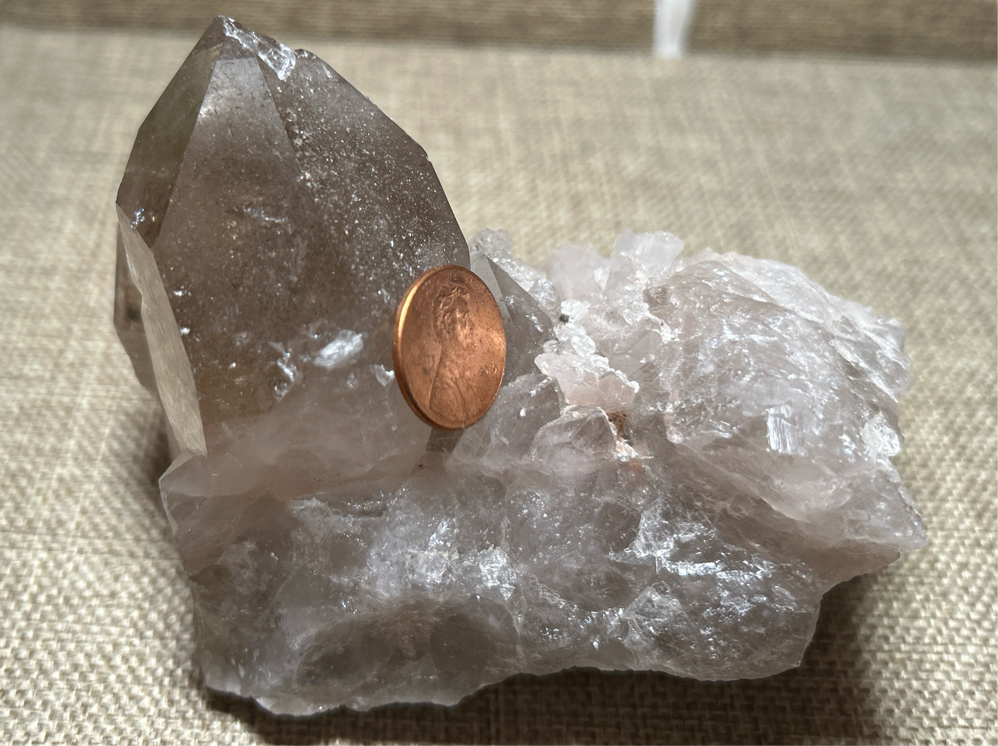 Smokey Quartz Cluster with Large Points for Grounding, Protection, and Energy Amplification