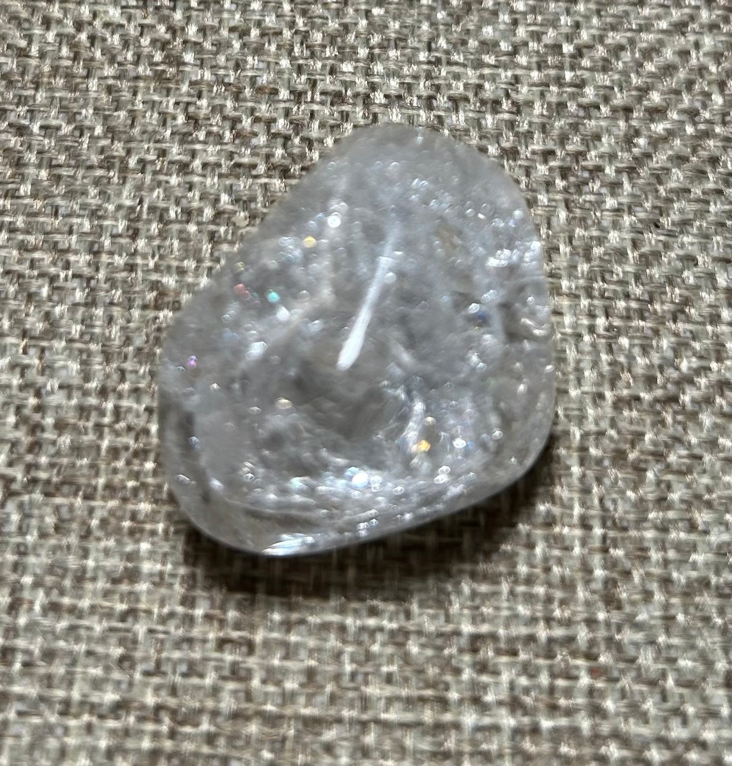 Cracked Crystal Quartz Tumble Stone – Amplified Energy & Inner Clarity