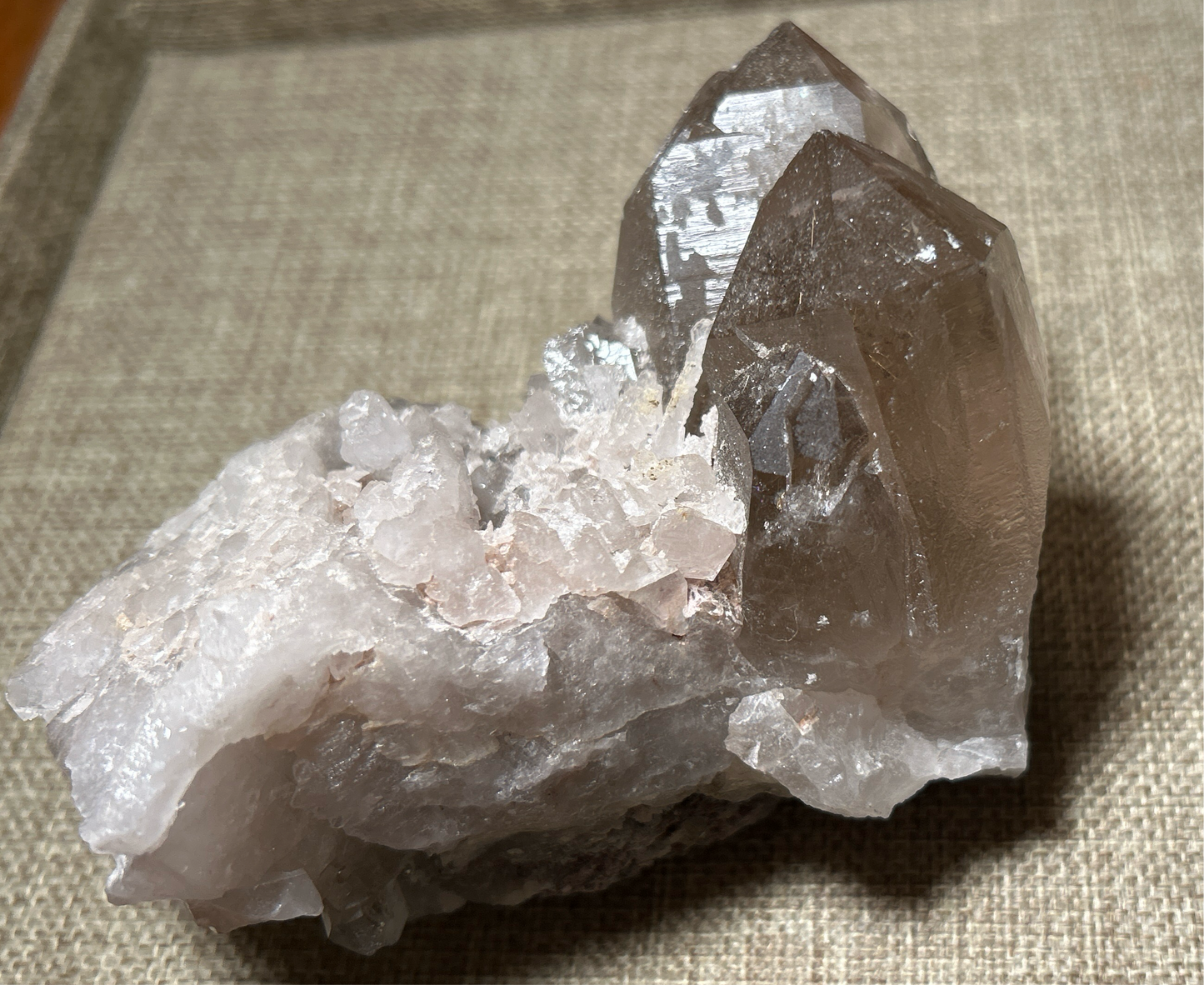 Smokey Quartz Cluster with Large Points for Grounding, Protection, and Energy Amplification