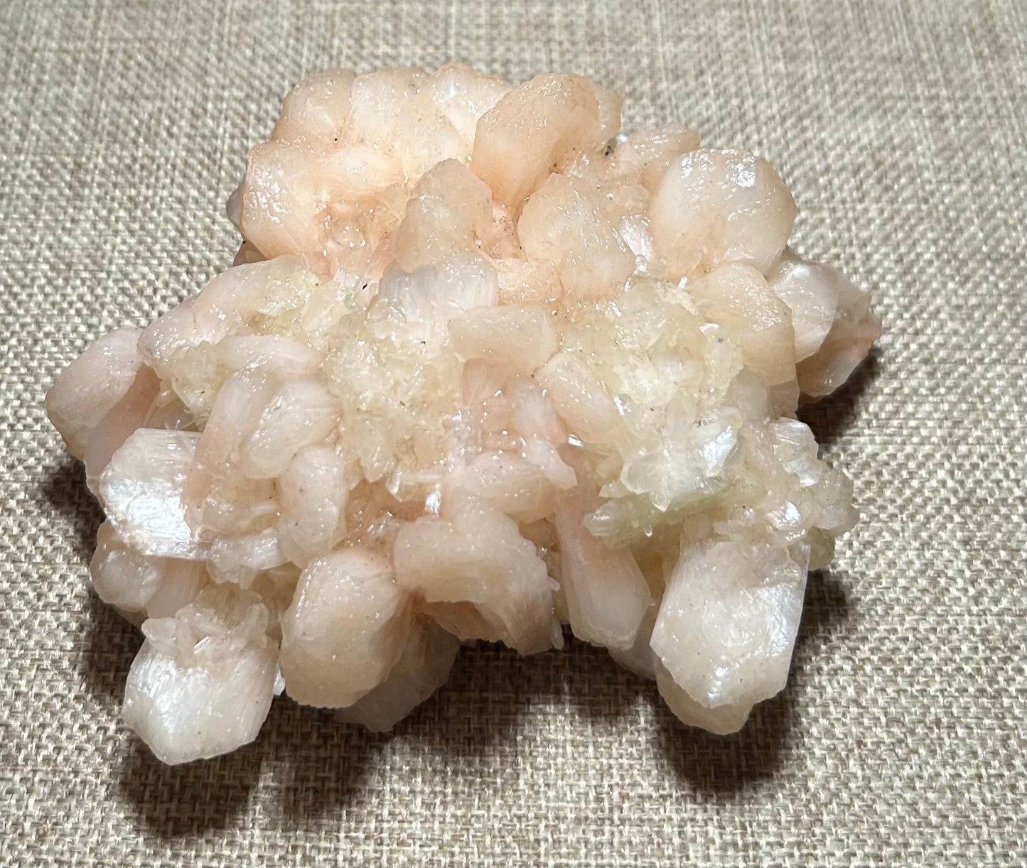 Peach Stilbite Crystal Cluster for Emotional Healing, Creativity, and Tranquility